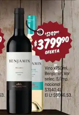 El Nene Benjamin vino var selec. s/imp. nacional oferta