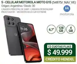 Hendel Motorola celular moto g15 oferta