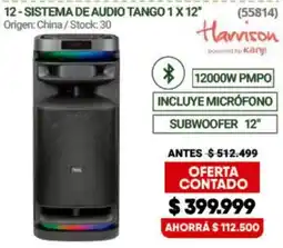Hendel Harrison sistema de audio tango 1 x 12" oferta