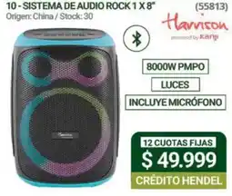 Hendel Harrison sistema de audio rock 1 x 8" oferta
