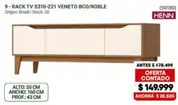 Hendel Henn rack tv s310-221 veneto bco/roble oferta
