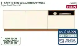 Hendel Henn rack tv s313-225 auryn bco/roble oferta