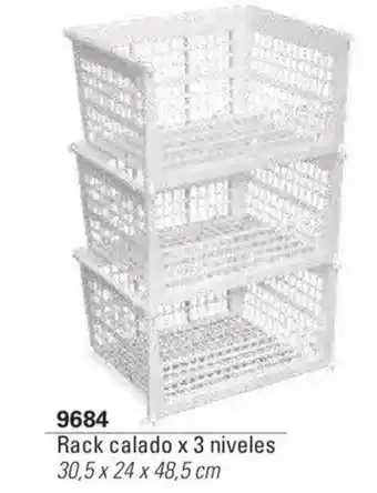 Rack calado x 3 niveles