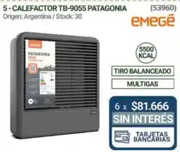 Hendel Emegé calefactor tb-9055 patagonia oferta