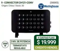 Hendel Westinghouse convector ch121-conv oferta