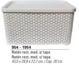 Colombraro Ratán rect. med. s/tapa oferta