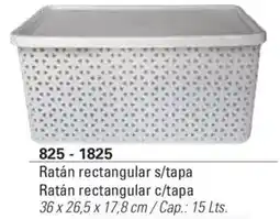 Colombraro Ratán rectangular s/tapa oferta