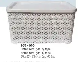 Colombraro Ratán rect. gde. s/tapa oferta