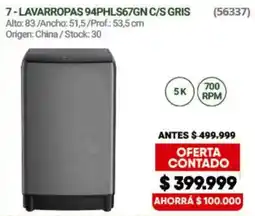 Hendel Lavarropas 94phls67gn c/s gris oferta