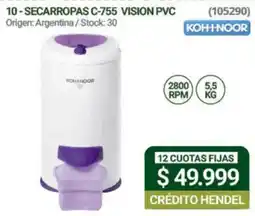 Hendel Koh-i-noor secarropas c-755 vision pvc oferta