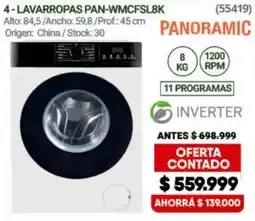 Hendel Panasonic lavarropas pan-wmcfs18k oferta