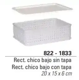 Colombraro Rect. chico bajo sin tapa oferta