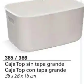 Caja top sin tapa grande