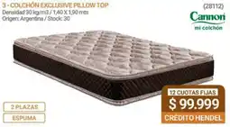 Hendel Cannon colchón exclusive pillow top oferta