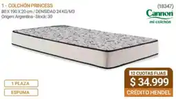 Hendel Cannoni colchón princess oferta