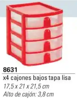 Colombraro x4 cajones bajos tapa lisa oferta