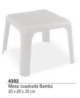 Colombraro Bambú mesa cuadrada oferta