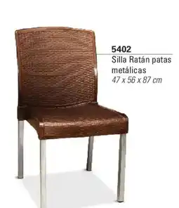 Colombraro Silla ratán patas metálicas oferta