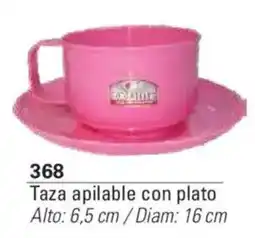 Colombraro Online taza apilable con plato oferta