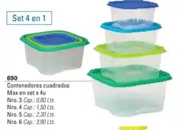 Colombraro Contenedores cuadrados oferta
