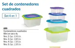 Colombraro Set de contenedores cuadrados oferta