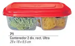 Colombraro Ultra contenedor 2 div. rect. oferta