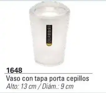 Vaso con tapa porta cepillos