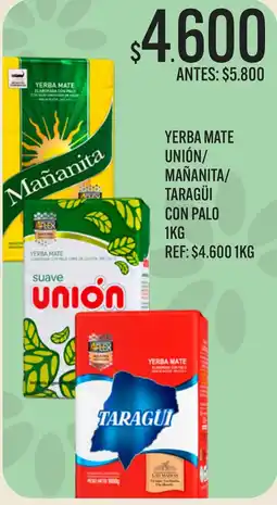 Supermercados Todo Yerba mate unión/mañanita/taragüi oferta