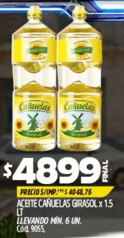 Supermercados Yaguar Cañuelas aceite girasol oferta