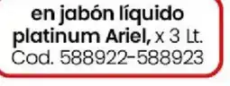 Coto Ariel jabón líquido platinum oferta