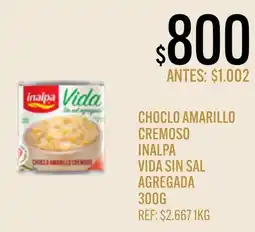 Supermercados Todo Inalpa choclo amarillo cremoso vida sin sal agregada oferta