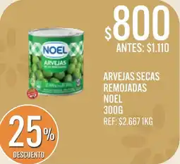 Supermercados Todo Noel arvejas secas remojadas oferta