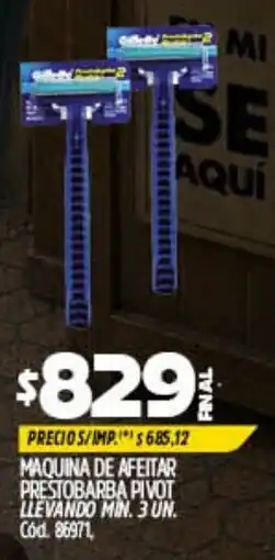 Supermercados Yaguar Gillette maquina de afeitar prestobarba pivot oferta