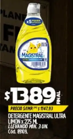 Supermercados Yaguar Magistral detergente ultra limon oferta