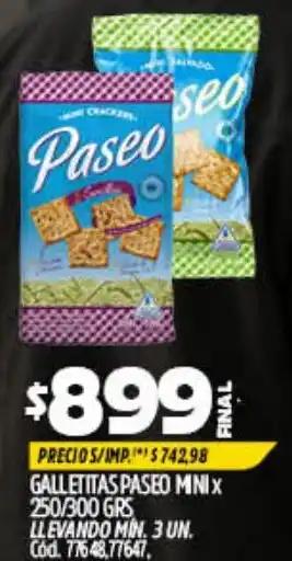 Supermercados Yaguar Paseo galletitas mini oferta
