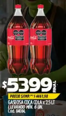 Supermercados Yaguar Coca cola gaseosa oferta