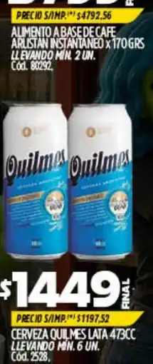 Supermercados Yaguar Quilmes cerveza oferta