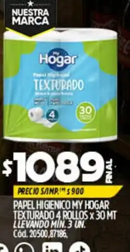 Supermercados Yaguar My hogar papel higienico texturado oferta