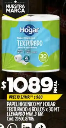 Supermercados Yaguar My hogar papel higienico texturado oferta