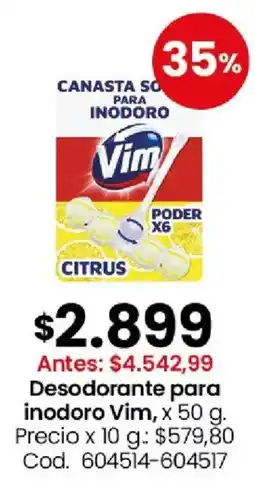 Coto Vim desodorante para inodoro oferta