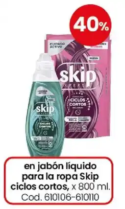Coto skip jabón líquido para la ropa ciclos cortos oferta