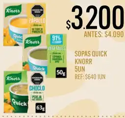 Supermercados Todo Knorr sopas quick oferta