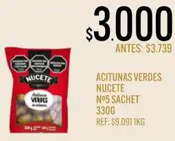 Supermercados Todo Nucete acitunas verdes oferta