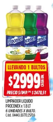 Supermercados Yaguar Procenex limpiador liquido oferta