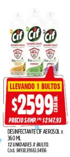 Supermercados Yaguar Cif desinfectante oferta