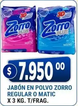 Supermercados Mayor Zorro jabón en polvo regular o matic oferta