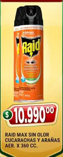 Supermercados Mayor Raid max sin olor cucarachas y arañas aer. oferta
