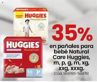 Huggies pañales para bebé Natural Care