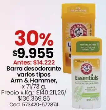 Arm & hammer barra desodorante varios tipos