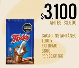 Supermercados Todo Toddy cacao instantáneo todde extremo oferta